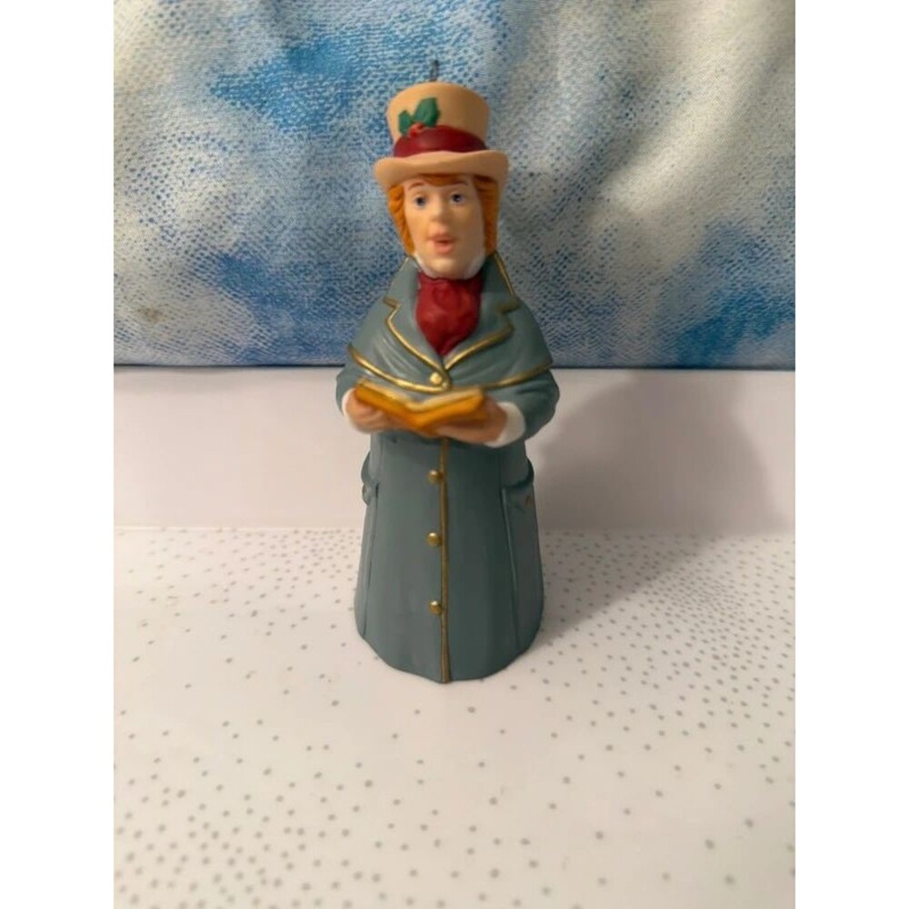1992 Hallmark Dickens Caroler Porcelain Bell Lord Chadwick 6" Ornament
